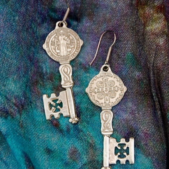sterling silver dangly earrings - Picture 1 of 3